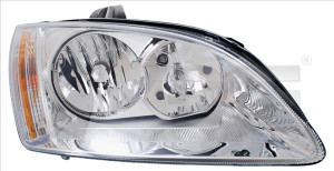 Far dreapta potrivit FORD FOCUS II 2004-2012 - (H1/H7, reglaj electric, fundal cromat)