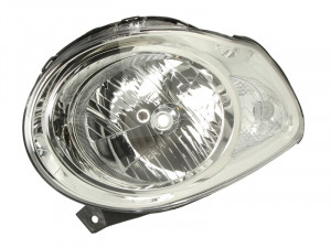 Far dreapta potrivit KIA PICANTO - (H4, electric, cu motoras, fundal cromat)