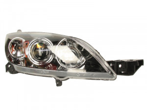 Far dreapta potrivit MAZDA 3 2003-2009 - (H7/HB3, electric, fundal negru, fundal transparent)