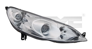 Far dreapta potrivit PEUGEOT 407 2004-2010 - (H1/H7, reglaj electric, cu motoras)