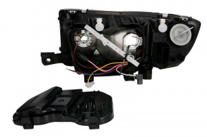 Far dreapta potrivit SKODA FABIA I, FABIA I PRAKTIK - (H3/H7, reglaj electric, fundal cromat) - Img 2