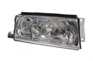 Far dreapta potrivit SKODA OCTAVIA - H4, electric, cu motoras, interior argintiu