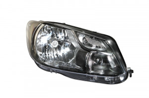 Far dreapta potrivit VW CADDY 2010-2015 - (H4, electric, cu motoras, fundal negru)