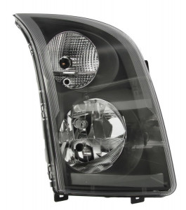 Far dreapta potrivit VW CRAFTER 2006-2017 - (H7, reglaj electric, cu motoras, fundal negru)