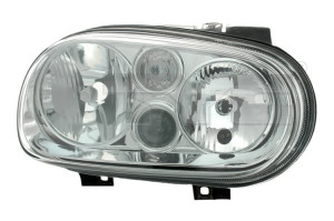 Far dreapta potrivit VW GOLF 4 - (H1/H3/H7, reglaj electric, fundal cromat)