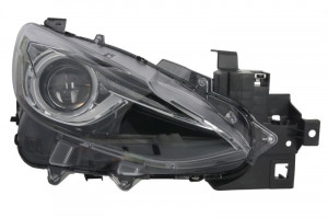 Far Dreapta (xenon, D3S/LED, electric, fara motoras, culoare insertie: negru) potrivit MAZDA 3 2013-2019