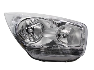 Far fata Dreapta (H1/H7, electric, cu motor, culoare insert: cromat, culoare semnalizator: transparent) potrivit KIA VENGA - Img 1