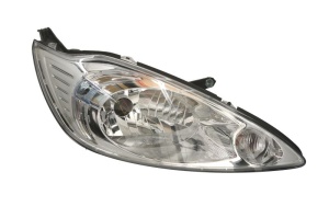Far fata Dreapta (H4, electric, cu motor, culoare insert: cromat, culoare semnalizator: transparent) potrivit FORD KA - Img 1