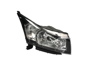 Far fata Dreapta (H4, electric, cu motor, culoare insert: cromat, culoare semnalizator: galben) potrivit CHEVROLET CRUZE - Img 1