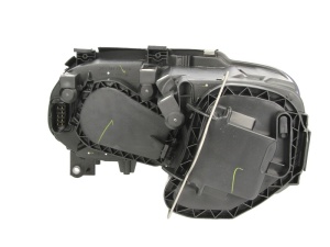 Far fata Dreapta (H7/H7, electric, cu motor, culoare insert: negru, culoare semnalizator: transparent) potrivit VW CADDY III, CADDY III/MINIVAN, TOURAN - Img 2