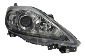 Far fata Dreapta (H7/HB3, electric, fara motoras, culoare insert: gri, culoare semnalizator: alb) potrivit MAZDA 5 - Img 1
