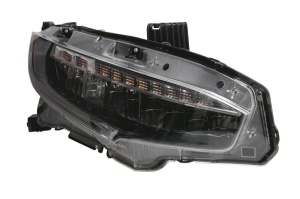 Far fata Dreapta (LED, cu motor, culoare insert: negru) potrivit HONDA CIVIC X - Img 1