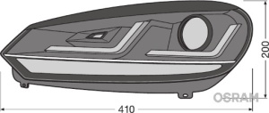Far fata Dreapta/Stanga (xenon, D8S/LED, culoare semnalizator: galben) potrivit VW GOLF 6 - Img 2