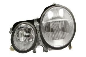 Far fata Stanga (D2R/H6W/H7/PY21W, electric, cu motor, culoare insert: cromat, culoare semnalizator: transparent) potrivit MERCEDES E T-MODEL (S210), E (VF210), E (W210) -03.03 - Img 1