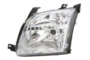 Far fata Stanga (H4, electric, cu motor, culoare insert: cromat, culoare semnalizator: alb) potrivit FORD FUSION - Img 1