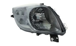 Far fata Stanga (H4, electric, fara motoras, culoare insert: cromat, culoare semnalizator: galben) potrivit TOYOTA YARIS -11.08 - Img 1