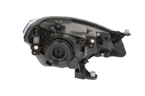 Far fata Stanga (H4/PY21W/W21, electric, fara motoras, culoare insert: negru) potrivit SEAT MII -07.16 - Img 2