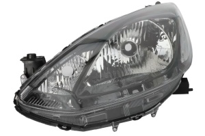 Far fata Stanga (H4/PY21W/W5W, electric, cu motor, culoare insert: negru) potrivit MAZDA 2