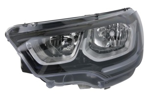 Far fata Stanga (H7/H7, electric, cu motor, culoare insert: negru) potrivit CITROEN C4 II