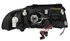 Far fata Stanga (H7/H7, electric, fara motoras, culoare insert: cromat) potrivit AUDI A4 B5 - Img 3