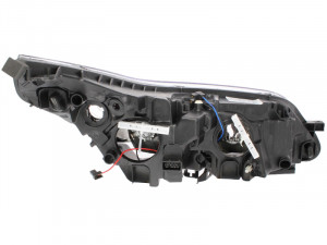 Far stanga (H1/H7, reglaj electric, cu motoras, fundal negru/insertii crom) CITROEN C4, C4 I - Img 2