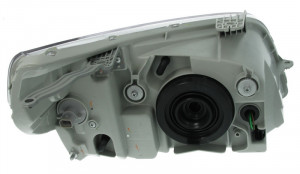 Far Stanga (H4, electric, cu motor, culoare insertie: cromat, culoare semnalizator: transparent) potrivit CHEVROLET AVEO / KALOS - Img 2