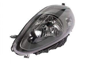 Far stanga (H4, electric, cu motoras, fundal negru) ABARTH PUNTO FIAT PUNTO, PUNTO EVO - Img 1