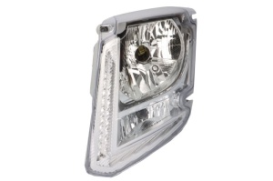 Far stanga (H4/LED/PY21W, electric, fara motor, cu lumina de zi, culoare insert: crom platinat, culoare semnalizator: alb) potrivit VOLVO FL III 05.13- - Img 1