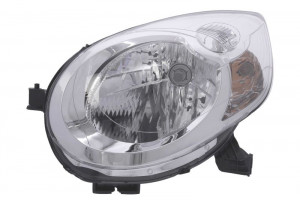 Far Stanga (halogen, H4, electric, cu motor, culoare insertie: cromat, culoare semnalizator: transparent) potrivit CITROEN C1 -04.14 - Img 1
