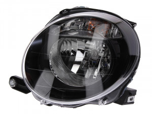 Far Stanga (halogen, H7/WY21W, electric, cu motor, culoare insertie: negru) potrivit ABARTH 500 / 595 / 695, 500C / 595C / 695C; FIAT 500, 500 C - Img 1