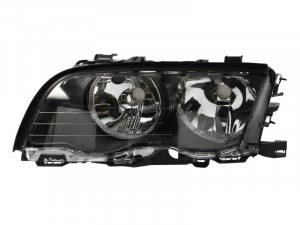 Far stanga potrivit BMW Seria 3 (E46) - (H7, reglaj electric, cu motoras, fundal negru)