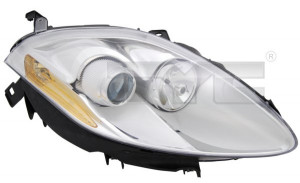 Far stanga potrivit FIAT bratVO II - (H1, reglaj electric, cu motoras, fundal cromat)