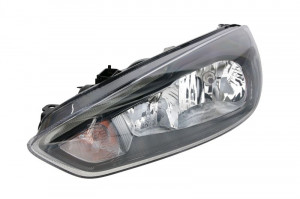 Far stanga potrivit FORD FOCUS 2014-2018 - (H1/H7/LED, reglaj electric cu lumini de zi, fundal negru)