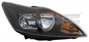 Far stanga potrivit FORD FOCUS II - (H1/H7, reglaj electric, cu motoras, fundal negru)
