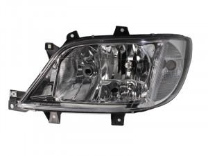 Far stanga potrivit MERCEDES SPRINTER 2-T (901, 902), SPRINTER 3-T (903), SPRINTER 4-T (904) 2002-2006 - (H3/H7, reglaj electric, fundal cromat, fundal transparent)