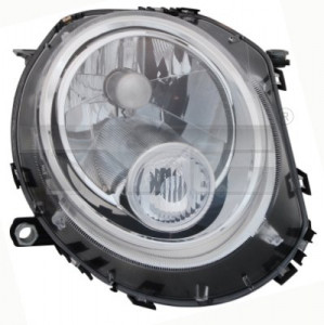 Far stanga potrivit MINI (R56), (R57), (R58), (R59), CLUBMAN (R55), CLUBVAN (R55) - (H4, electric, cu motoras, fundal cromat)