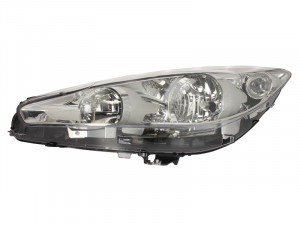 Far stanga potrivit PEUGEOT 308 CC, 308 I, 308 SW I, RCZ - (H1/H7, reglaj electric, cu motoras, fundal cromat)