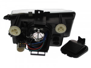Far stanga potrivit VW CADDY, POLO 1995-2004 - (H4, electric, manual, fundal negru) - Img 2