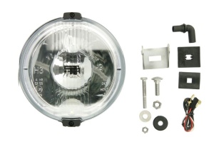 Far universal stanga/dreapta (faza lunga, H3/LED, 12V, diametru 183mm, alb, plastic, negru, lumini pozitie, lungime cablu: 150mm) - Img 1