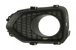 Grila bara fata Stanga cu locas proiector, plastic, negru potrivit KIA SORENTO I, SORENTO II 2002-2015 2010-2012