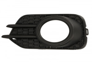 Grila bara Stanga cu locas proiector, plastic, negru potrivit VW TIGUAN 2007-2018 2007-2016