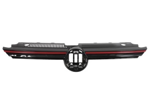Grila radiator cu dungi rosii, GTI, negru potrivit VW GOLF 8 dupa 2019