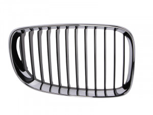 Grila radiator Dreapta potrivit BMW 1 (E81), 1 (E82), 1 (E87), 1 (E88) 1.6-3.0 2004-2013 pana in 2013 - (crom/negru)