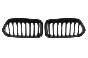 Grila radiator Dreapta/Stanga potrivit BMW X2 (F39) 1.5-2.0D dupa 2017 - (Set 2 bucati, pachet M, negru lucios)