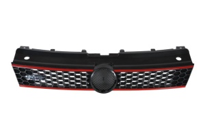 Grila radiator potrivit VW POLO, POLO IV, POLO V 1.0-2.0 2002-2022 pana in 2014 - (GTI, negru/rosu)