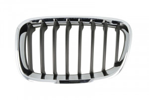 Grila radiator Stanga potrivit BMW 1 (F20), 1 (F21) 1.5-3.0 2011-2015 - (SPORT, crom/negru)