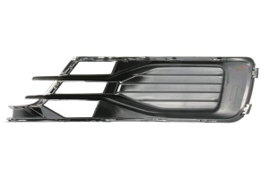 Grila ventilatie bara fata dreapta potrivit AUDI A6 C7 2015-2018 - (cu șipcă cromată, plastic, negru/crom) - Img 2
