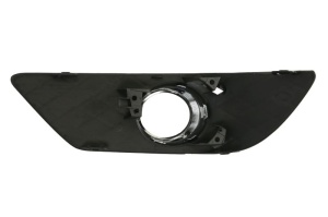 Grila ventilatie bara fata stanga (cu rama, cu orificii lampa ceata, negru-mat/crom) potrivit MERCEDES C-KLASA W204 03.11-12.13 - Img 2