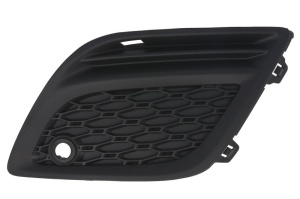 Grila ventilatie bara fata stanga potrivit VOLVO XC60 I 2008-2013 - (cu orificii senzor parcare, plastic, negru)