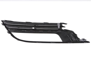 Grila ventilatie bara protectie fata dreapta potrivit VW CC 2011-2016 - (cu găuri proiector ceață, negru lucios, R-LINE) - Img 2